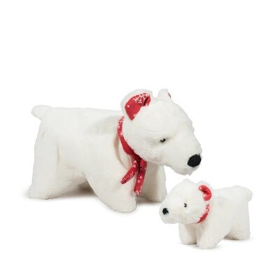HuggleHounds Jingle all the Way Squooshie Snowy Polar Bear