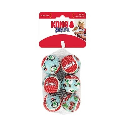 Kong Holiday SqueakAir Balls 6pk