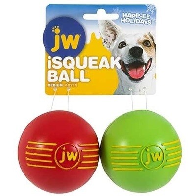 JW Holiday iSqueak Balls M 2pk