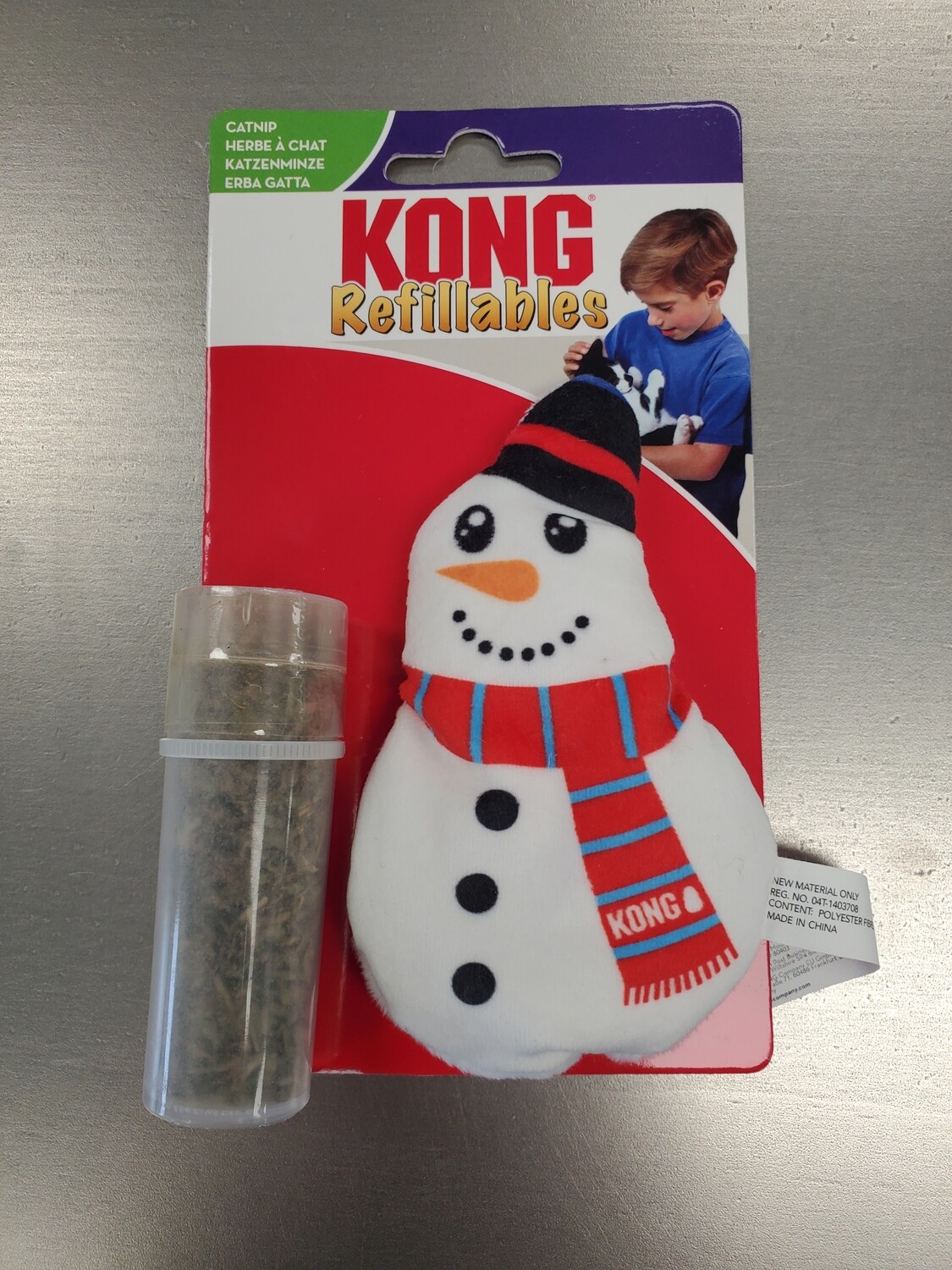 Kong Holiday Refillables Catnip Snowman