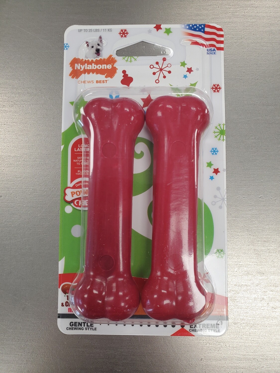Nylabone Holiday Power Chew Turkey/Cranberry Regular 2pk