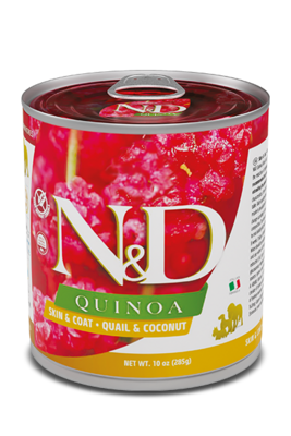 Farmina N&D Quinoa Dog Food Rawcan Skin & Coat Quail & Coconut 6x285g