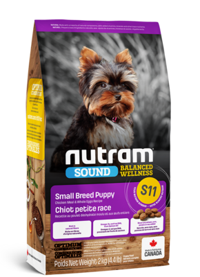 Nutram Sound Balanced Wellness Dog Food Small Breed Puppy Chicken Meal & Whole Eggs Recipe (S11) 2kg