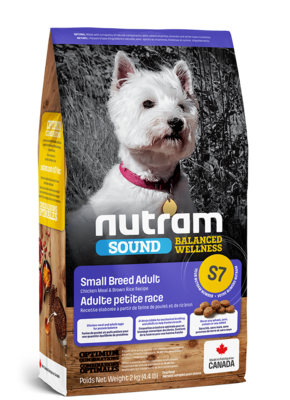 Nutram Sound Balanced Wellness Dog Food Small Breed Adult Chicken Meal & Brown Rice Recipe (S7) 2kg