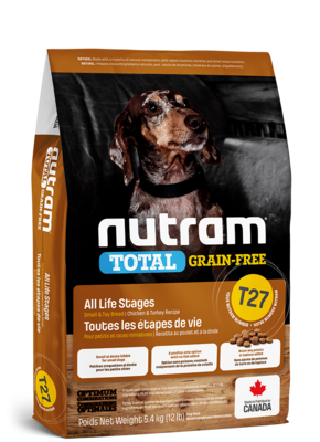 Nutram Total Grain-Free Dog Food Small & Toy Breed Chicken & Turkey Recipe (T27) 2kg