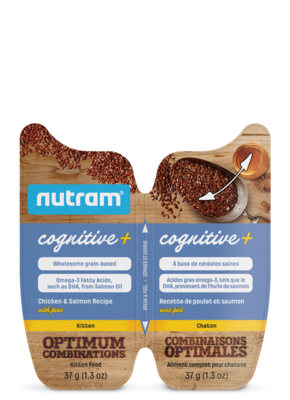 Nutram Wet Cat Food Cognitive+ Kitten Chicken & Salmon Recipe with Peas 74g (16pk)