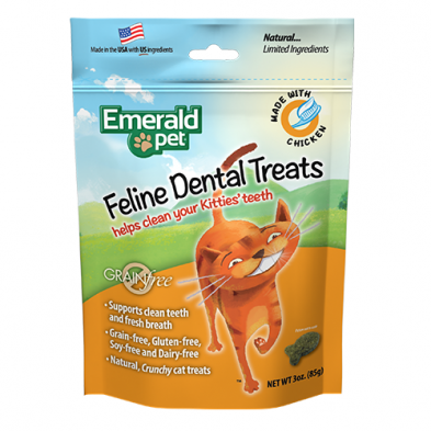 Emerald Pet Products Smart N' Tasty Feline Dental Treats Grain-Free Chicken 85g