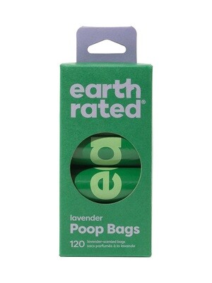 Earth Rated Poop Bags 8 Refill Rolls (120 bags)