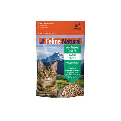 Feline Natural Freeze-Dried Cat Food Lamb Feast 320g