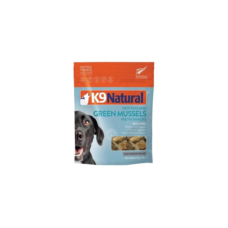 K9Natural Dog Treats New Zealand Green Mussels 50g