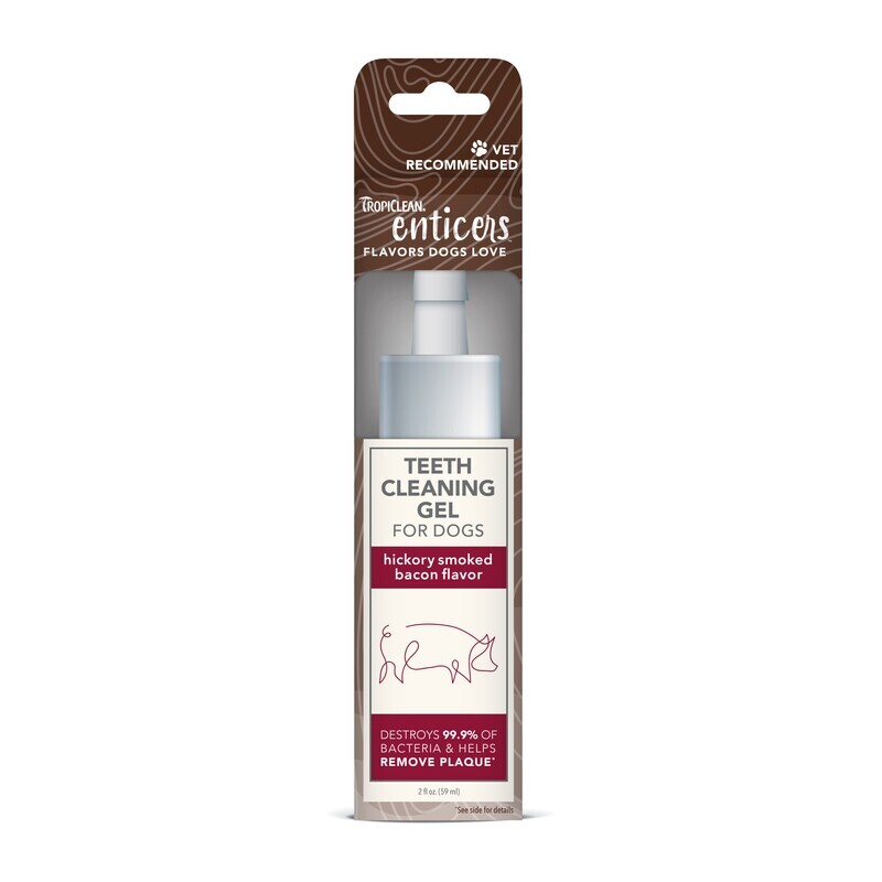 TropiClean Enticers Teeth Cleaning Gel Hickory Smoked Bacon 59ml