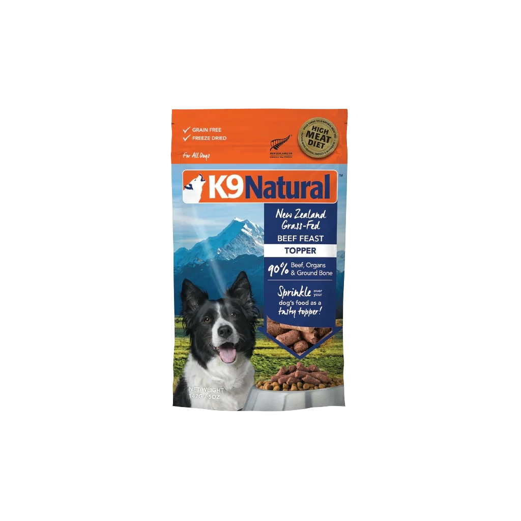 K9Natural Freeze Dried Topper Beef Feast 142g