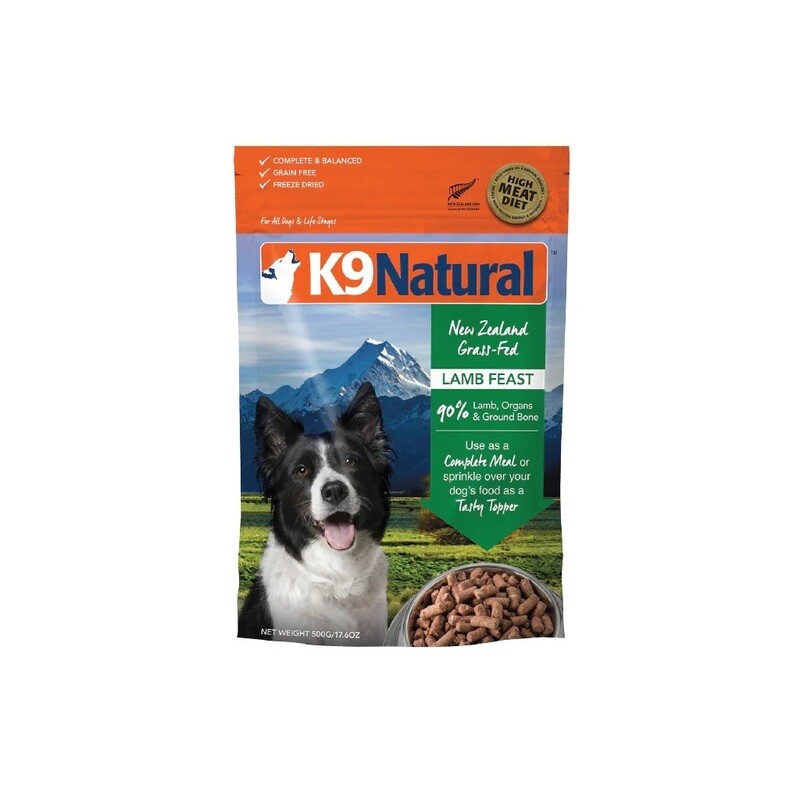 K9Natural Freeze Dried Dog Food Lamb Feast 500g