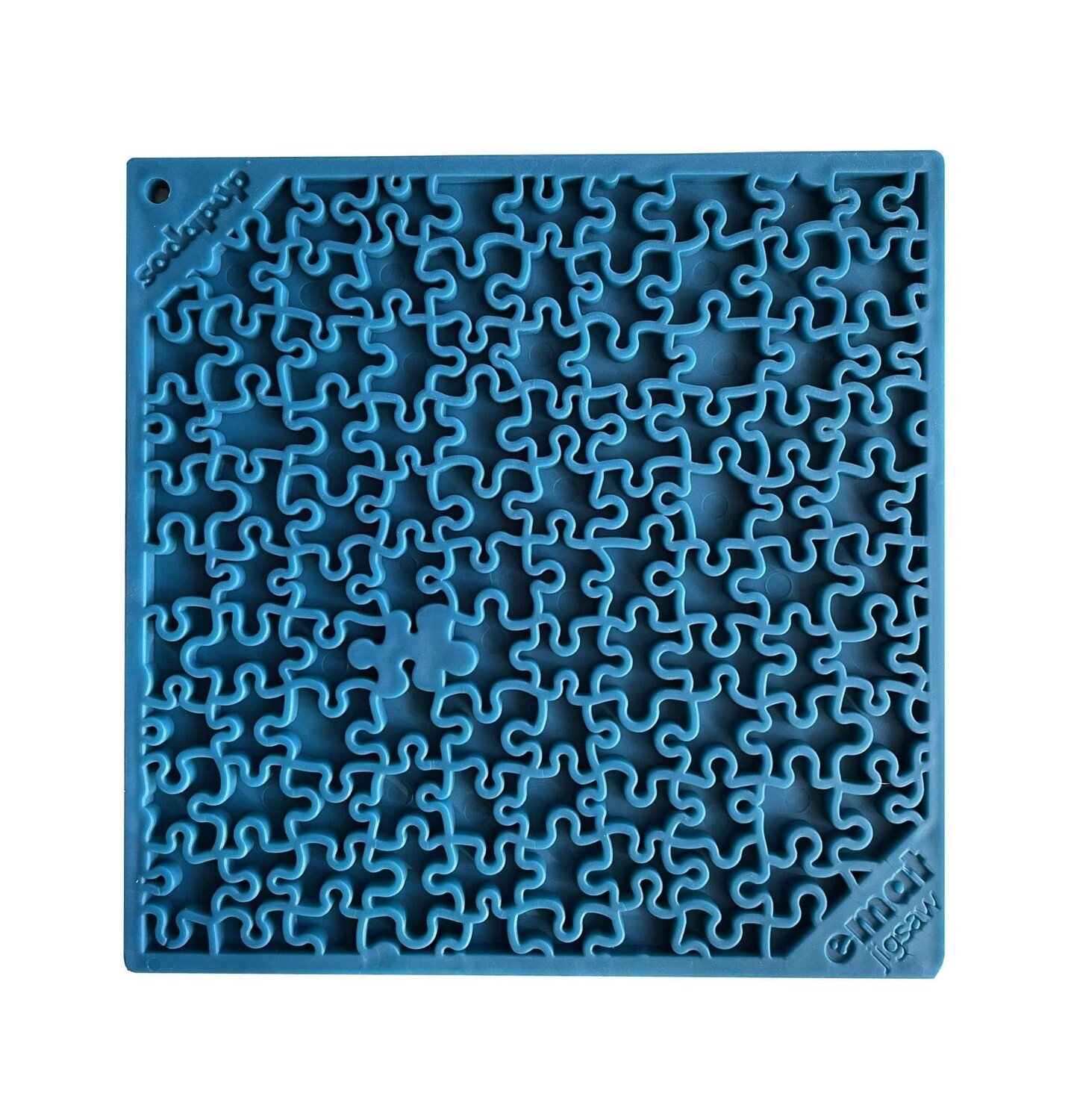 Sodapup Emat Enrichment Lick Mat Jigsaw Teal 8 x 8"