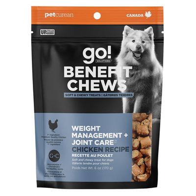 GO! Solutions Benefit Chews Dog Treats Weight Management & Joint Care Chicken Recipe 170g