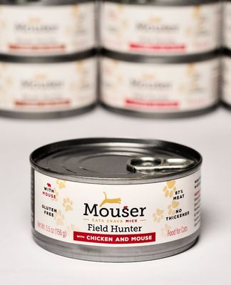 Muridae Pet Mouser Cat Food Canned Field Hunter Chicken and Mouse 156g (24pk)