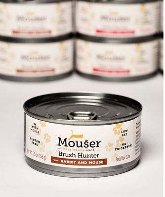 Muridae Pet Mouser Cat Food Canned Brush Hunter Rabbit and Mouse 156g (24pk)