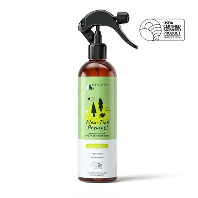 kin + kind Flea & Tick Lemongrass Repel Dog & Cat Spray 354ml