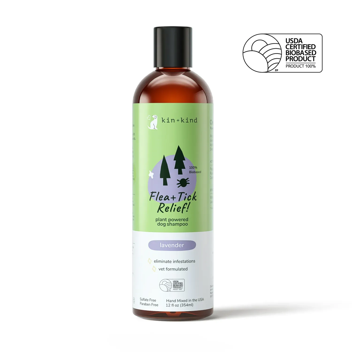 kin + kind Flea & Tick Lavender Dog Shampoo 354ml