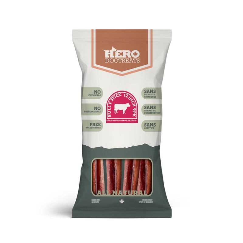 Hero Dehydrated Pizzle Chew 12" 9pk