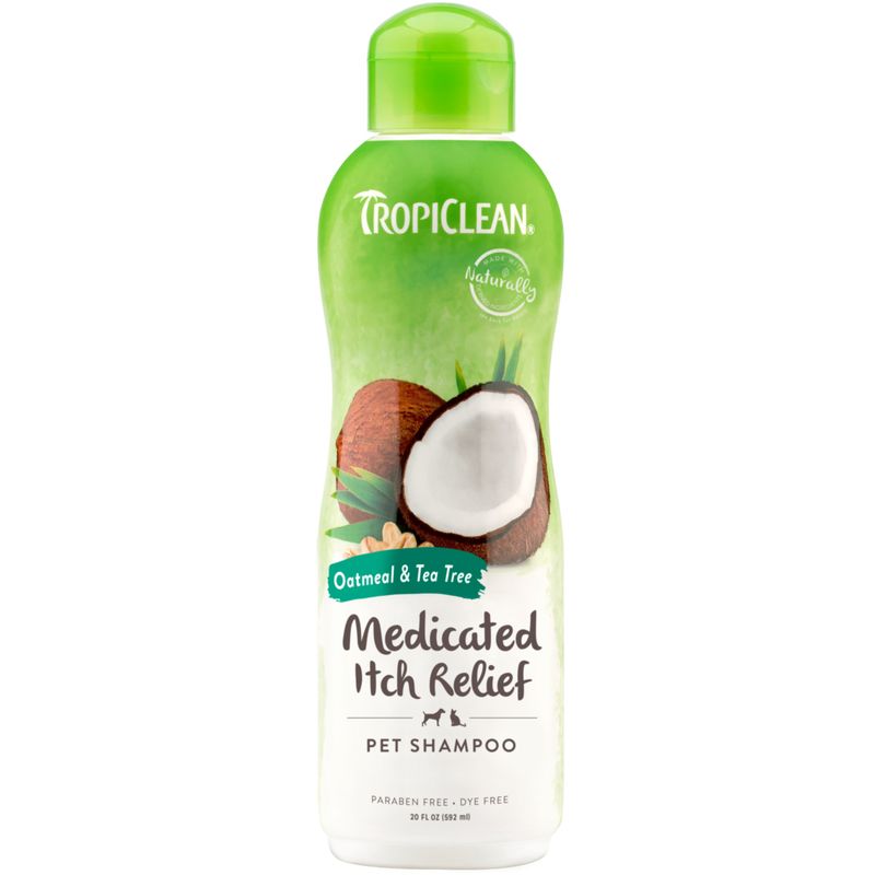 TropiClean Shampoo Oatmeal & Tea Tree Medicated Itch Relief 592ml