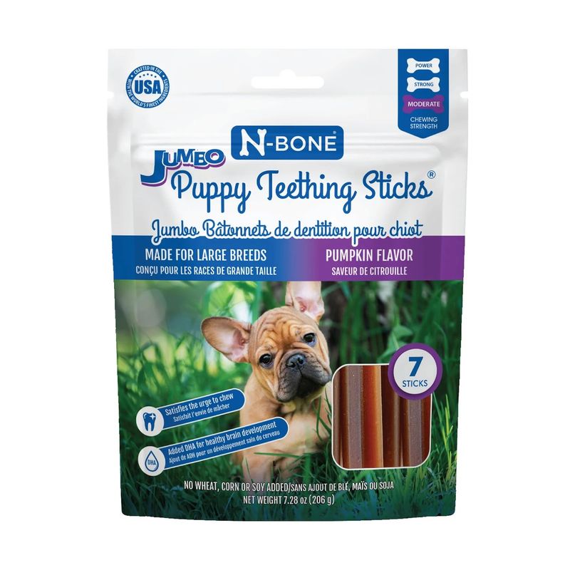 N-Bone Jumbo Puppy Teething Sticks Pumpkin 7pk 206g