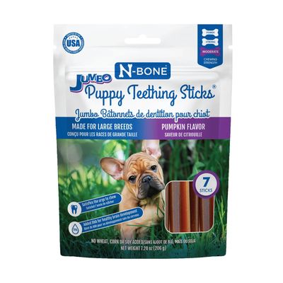 N-Bone Jumbo Puppy Teething Sticks Pumpkin 7pk 206g