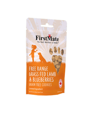 Firstmate Dog Treats Grain-Free Free Range Grass Fed Lamb Meal & Blueberries 226g