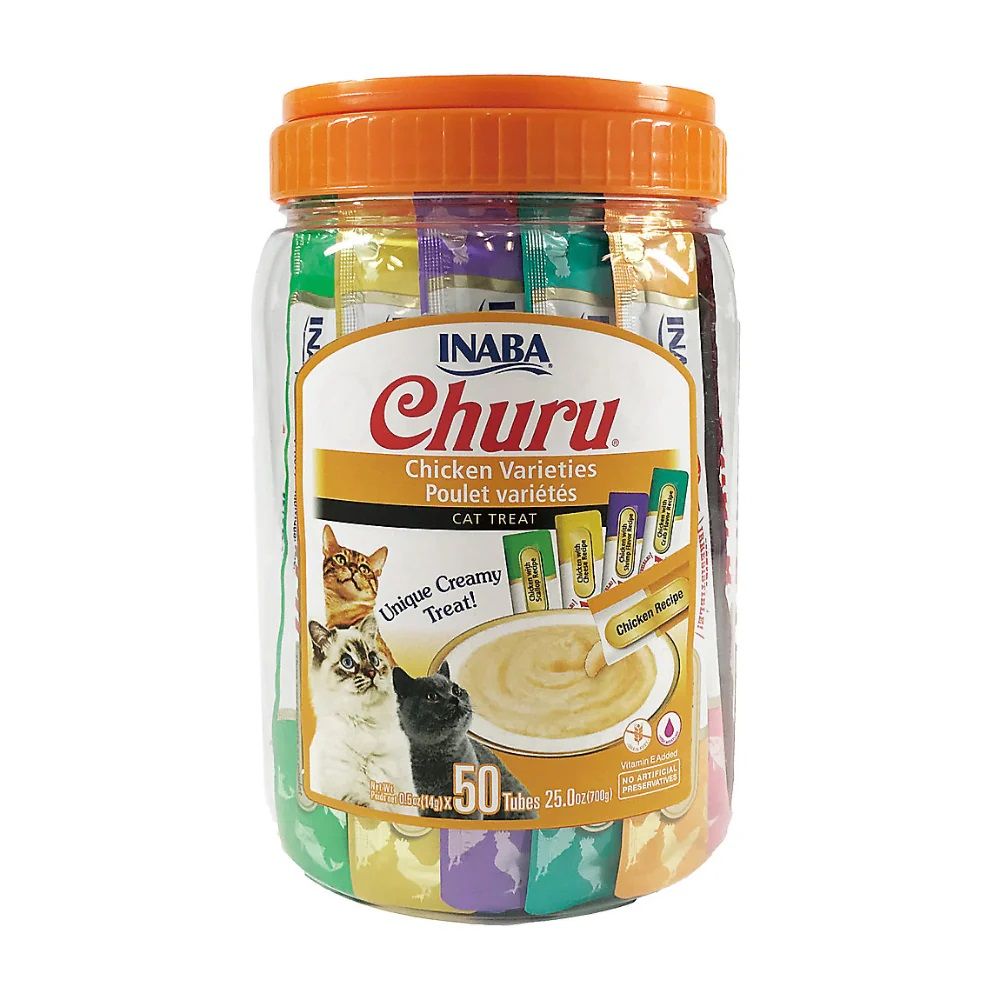 Inaba Cat Churu Purees Chicken Variety Pack 50 x 14g