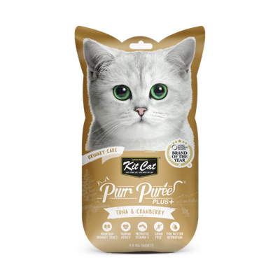 Kit Cat Purr Puree PLUS+ Tuna & Cranberry (Urinary Care) 4 x 15g