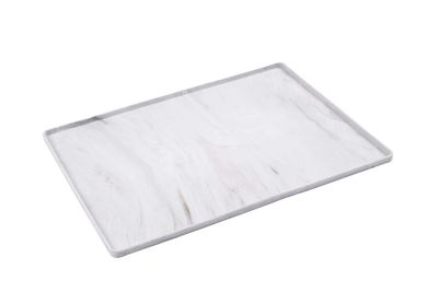 Messy Mutts Non-Slip Silicone Bowl Mat with Raised Edge Marble