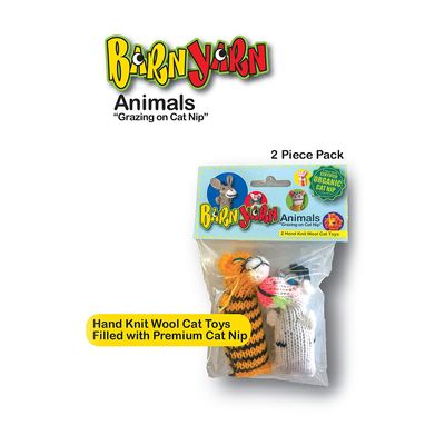 Barn Yarn Animals Cat Toys 2pk