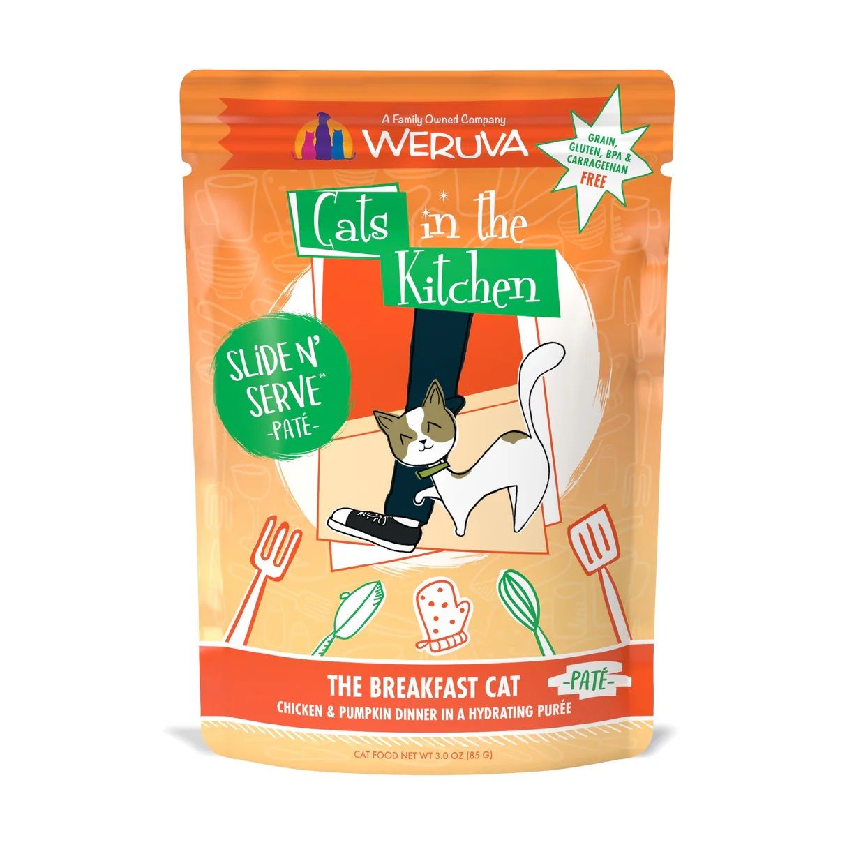 Weruva Slide N' Serve Cat Food Pouch The Breakfast Cat 85g (12pk)