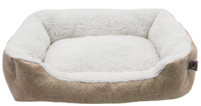 Happy Tails Literary Lounger Cuddler Bed Tan 17 x 21"