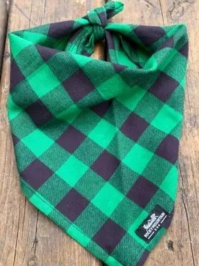 Rocky Mountain Dog Bandana Flannel Green Rocky Mountain Dog Bandana Flannel Green