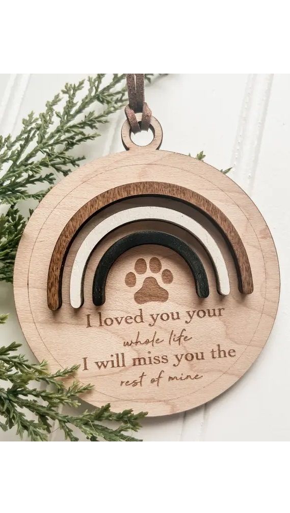 Country Roads Rustic Decor Dog Memorial Ornament