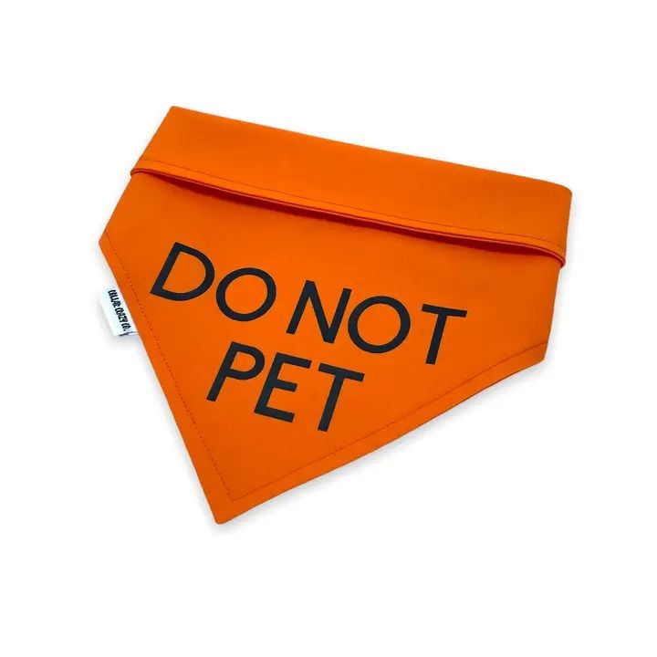 Collar Crazy Co. Bandana Orange DO NOT PET