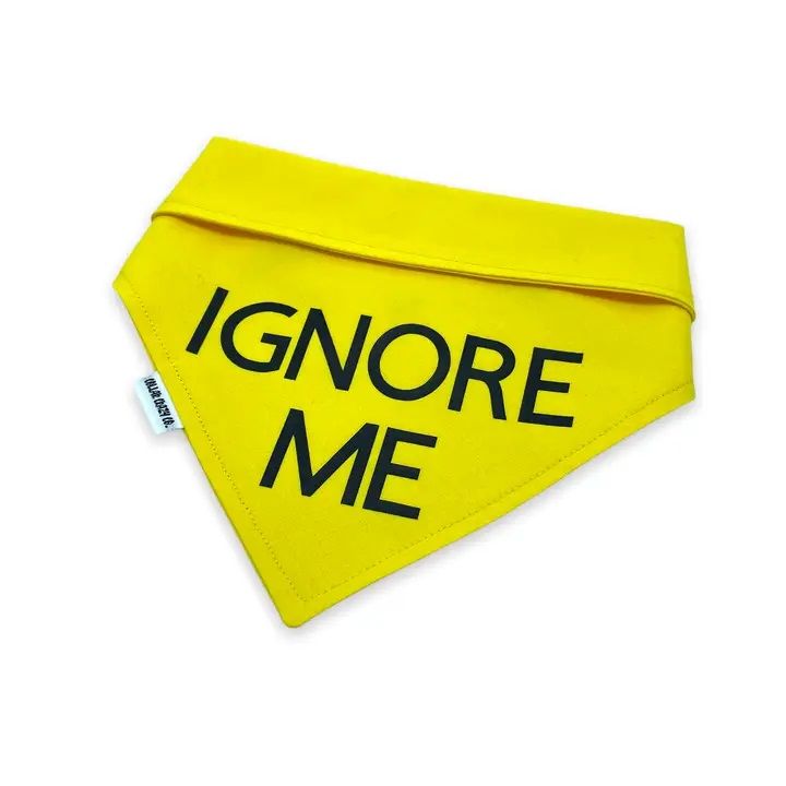 Collar Crazy Co. Bandana Yellow IGNORE ME Collar Crazy Co. Bandana Yellow IGNORE ME