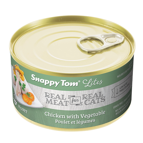 Snappy Tom Wet Cat Food Lites Chicken with Vegetable 85g (24pk)