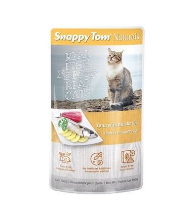 Snappy Tom Wet Cat Food Naturals Tuna with Makerel 100g (12pk)