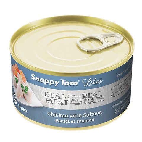 Snappy Tom Wet Cat Food Lites Chicken with Salmon 85g (24pk)