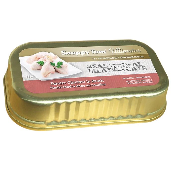 Snappy Tom Wet Cat Food Ultimates Tender Chicken in Broth 85g (12pk)