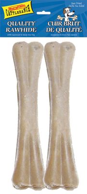 Cattleranch Pressed Rawhide Bones 12" 2pk