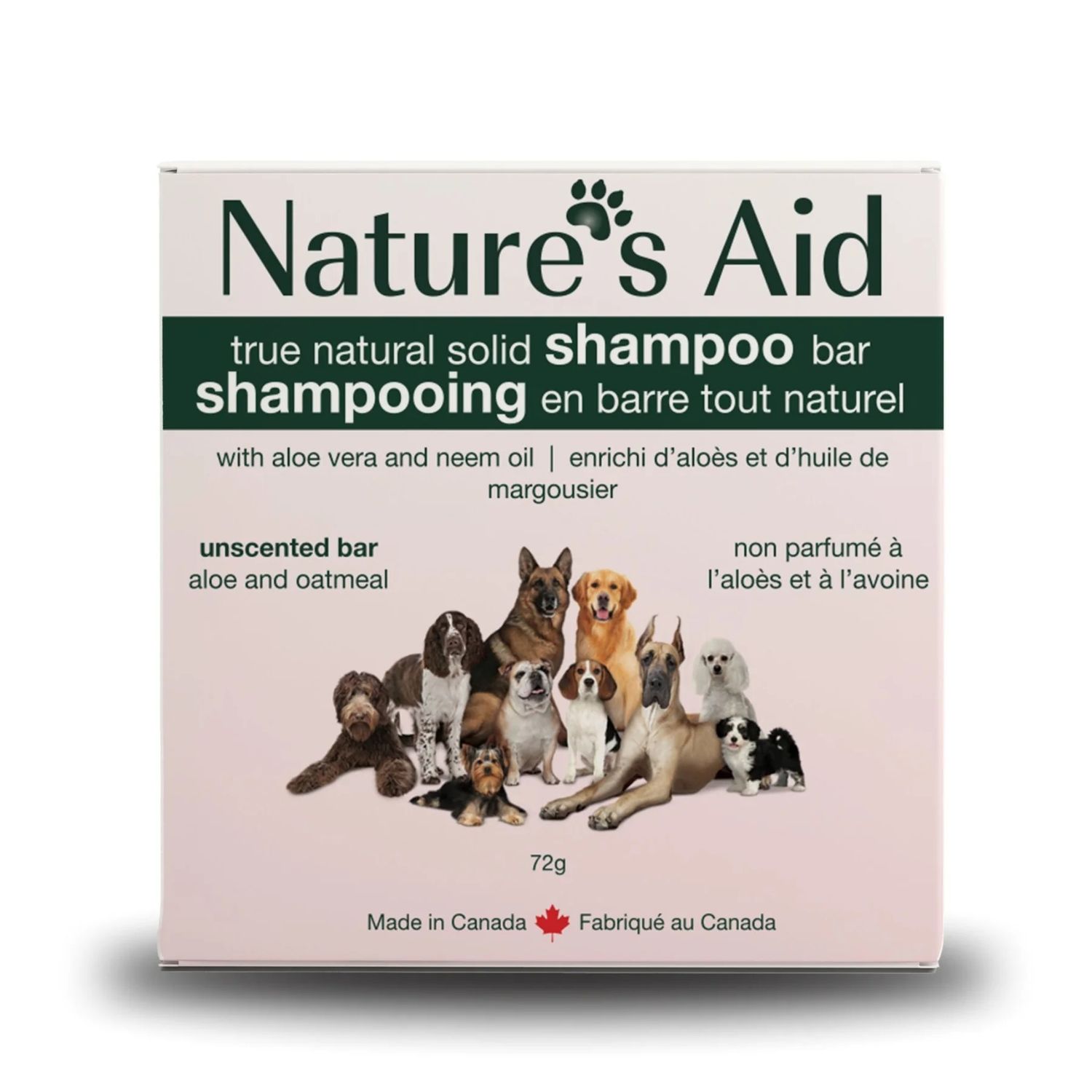 Nature's Aid Pet Shampoo Bar Ultra Sensitive Unscented 72g