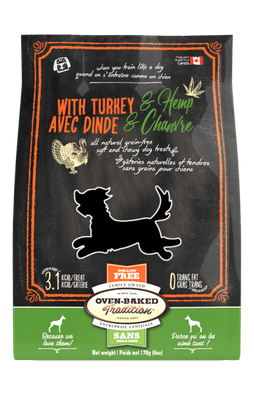 Oven-Baked Tradition Soft & Chewy Dog Treats Turkey & Hemp 227g