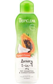 TropiClean Shampoo & Conditioner Luxury 2-in-1 Papaya Coconut 592ml