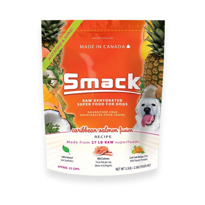 Smack Raw Dehydrated Super Food for Dogs Caribbean-Salmon Fusion