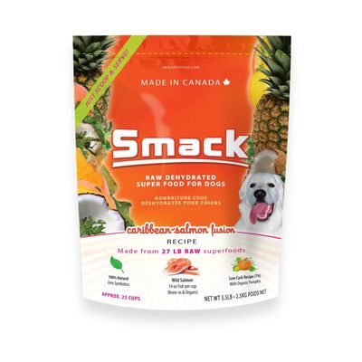Smack Raw Dehydrated Super Food for Dogs Caribbean-Salmon Fusion