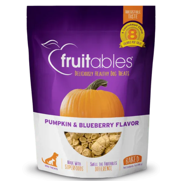 Fruitables Pumpkin & Blueberry Flavour Dog Treats 198g