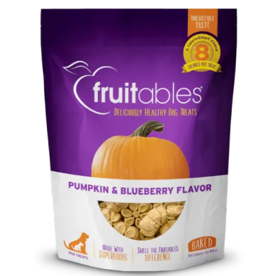 Fruitables Pumpkin & Blueberry Flavour Dog Treats 198g